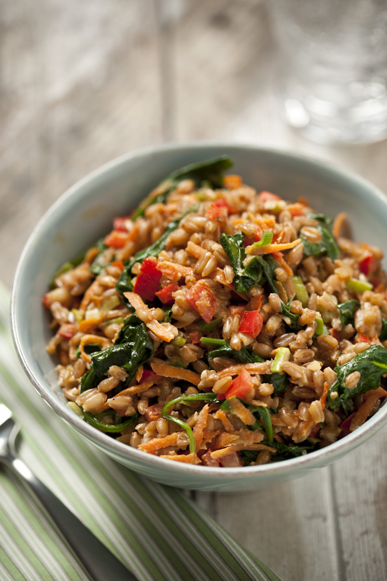 tahini spelt berries